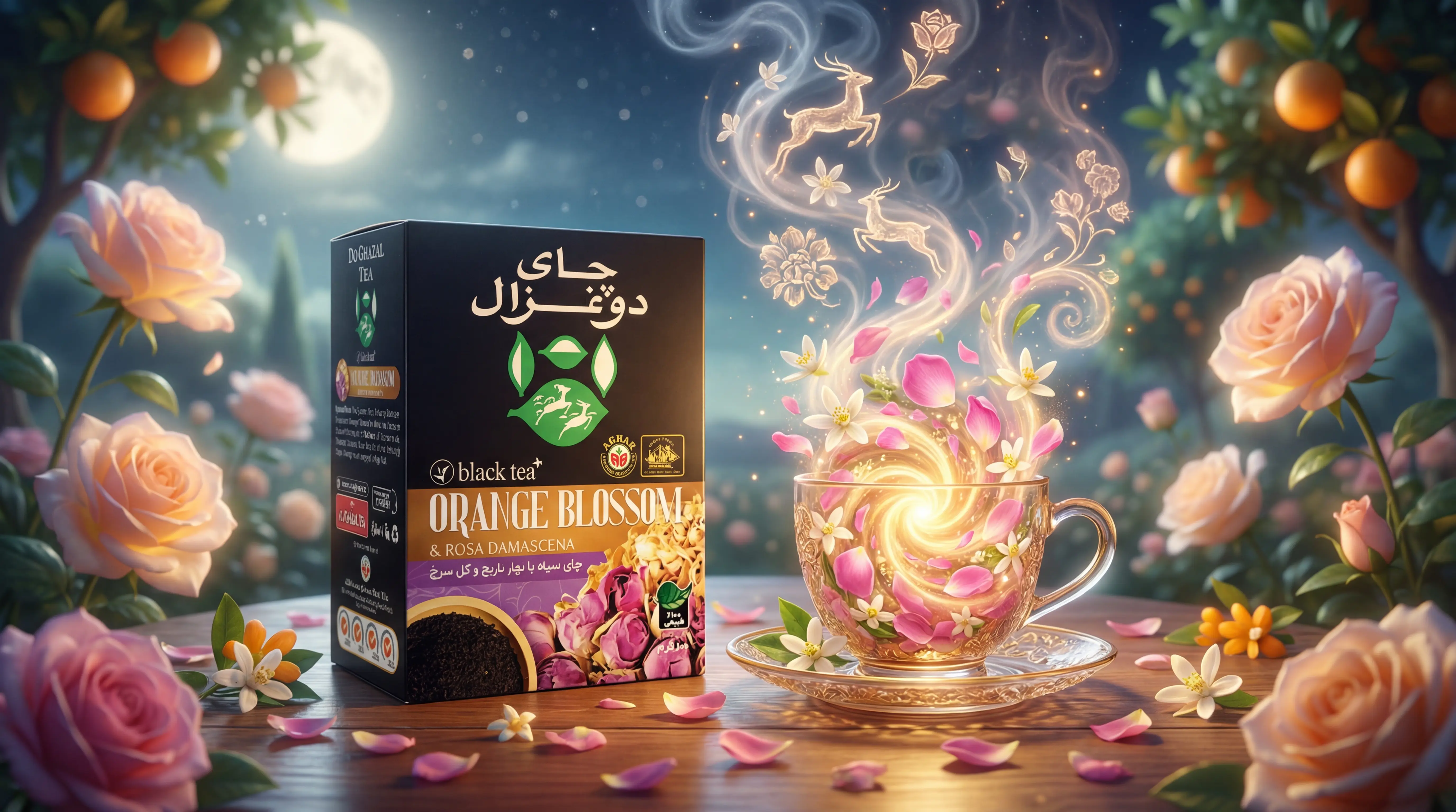 Do Ghazal Orange Blossom Tea magical garden scene